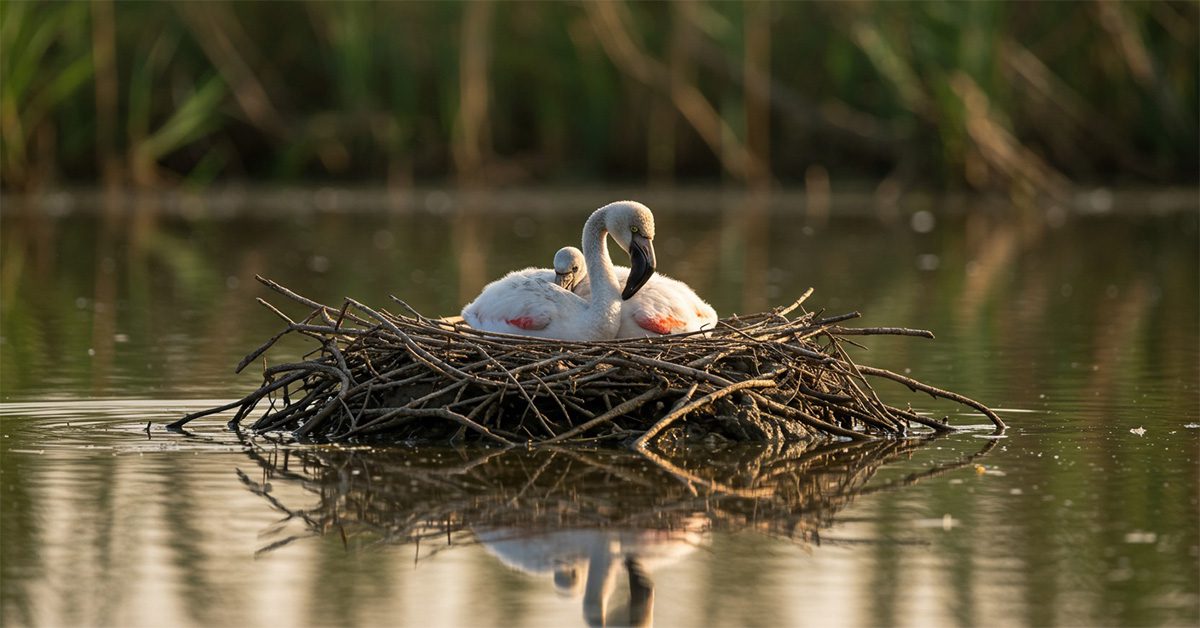 Flamingo breeding